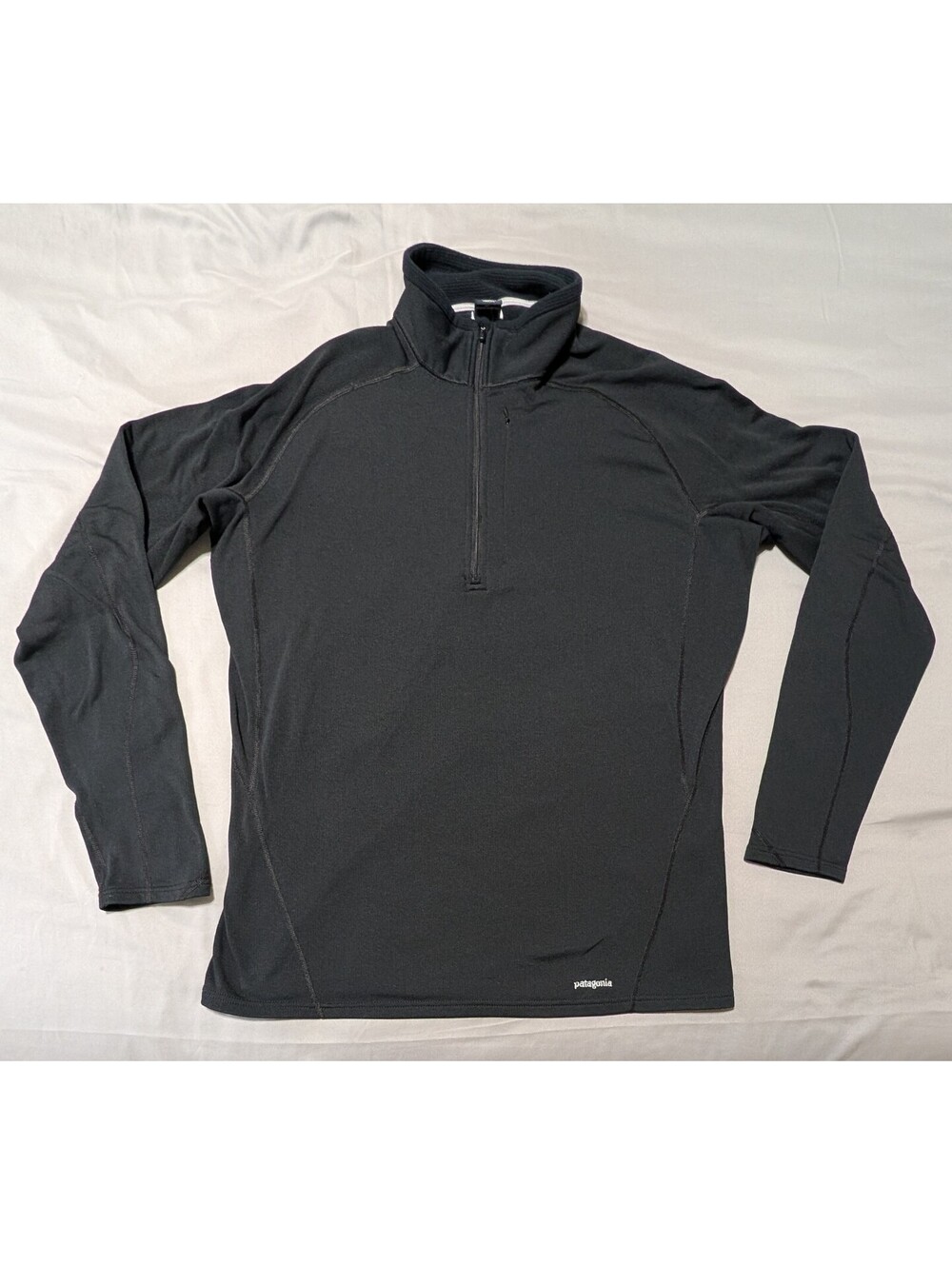 Patagonia Men's XL Capilene Performance Baselayer 1/4 Zip Polartec Grid Black